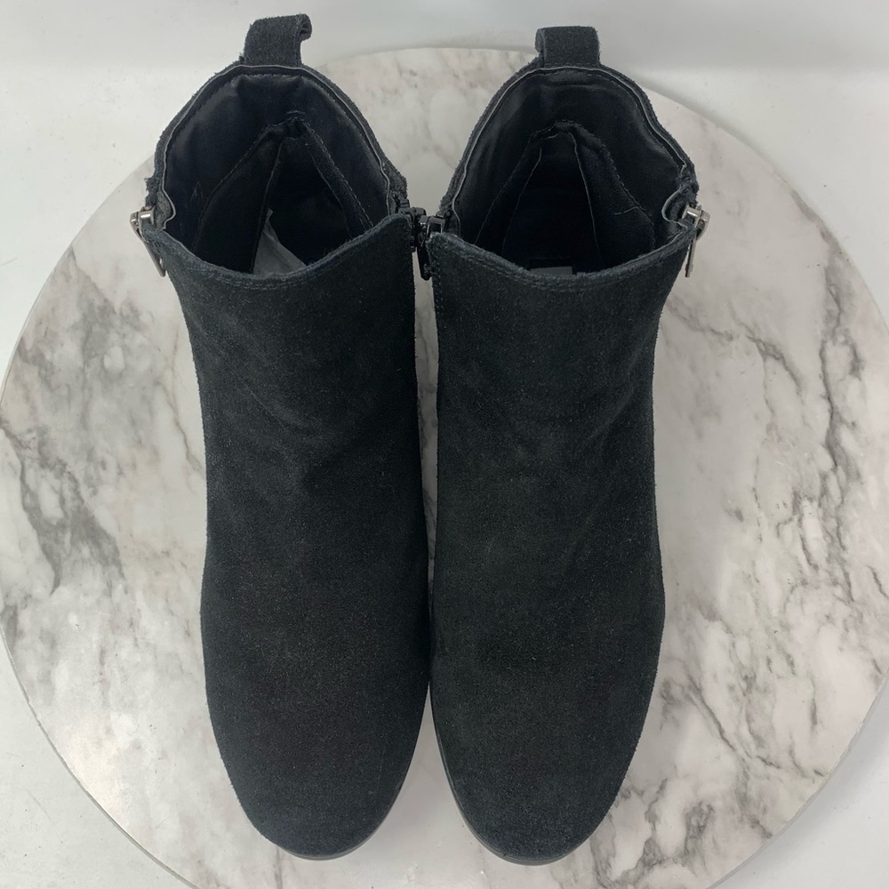 Steve Madden Reyna Suede Zip Detail Booties 8 Classic Moto Bohemian Minimalist - Picture 6 of 12